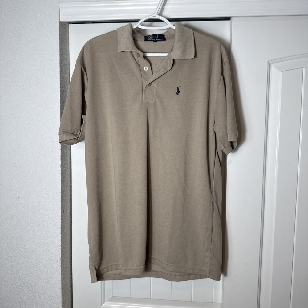 Vintage Polo‎ Ralph Lauren polo size XXL Great condition tan men's Preppy Golf